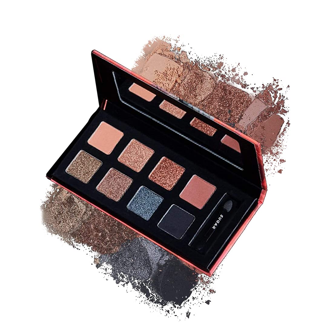SUGAR Cosmetics Blend The Rules Eyeshadow Palette | Long Lasting, Smudge Proof & Shimmery Finish | 10.4 Gm - 02 Warrior (8 Smokey Shades)
