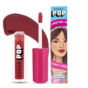 SUGAR POP Matte Lipcolour | Vitamin E | Super-Pigmented | Smudge-proof | 1.6 ml - 18 Maple