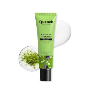 QUENCH BOTANICS Quench Anti-Shine Moisturizer with Matcha Green Tea for Acne Prone Skin | Reduces Pimples, Fades Dark Spots & Blemishes | Lightweight & Non Sticky | Made In Korea (75ml)