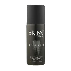 Skinn By Titan | Men Steele Deo - 150 ml|Long Lasting Smell Deoderant |Dermatologically Approved | Fresh & Spicy |Everyday Body Spray
