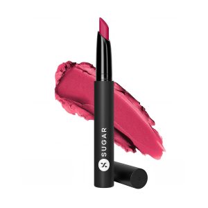 SUGAR Cosmetics Matte Attack Transferproof Lipstick  - 01 Bold Play (Cardinal Pink), Pink, 2 g Moisturiser, Long Lasting, Matte Finish