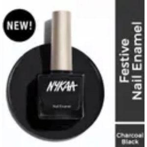 NYKAA Creme Nail Enamel - Bonfire Snuggles 458 Black