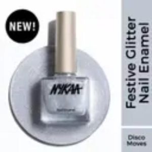 NYKAA Glitter Nail Enamel - Disco Moves 466 Silver