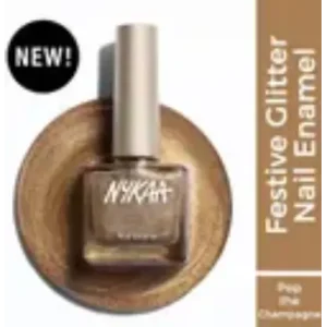 NYKAA Glitter Nail Enamel - Pop the Champagne 462 Gold
