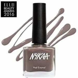 NYKAA Pastel Nail Enamel - Violet Macroon, (Shade No. 81) (9ml) Grey