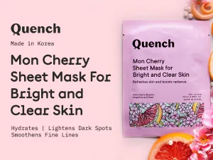 Quench Brightening & Skin Clarifying Sheet Mask with Cherry Blossom Radiance - 25 ML