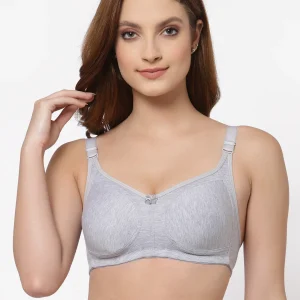 Floret Women's Minimizer Bra | Full Coverage | Non-Padded | Non-Wired | Style T3033 Cool Grey