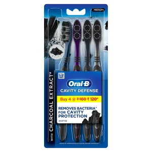 Oral-B Cavity Defense Charcoal Extract Toothbrush Medium Type