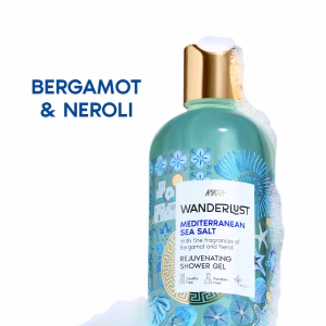 Nykaa Wanderlust Mediterranean Sea Salt Fresh Perfume Body Wash with Bergamot & Neroli for Hydrated Skin 300ml