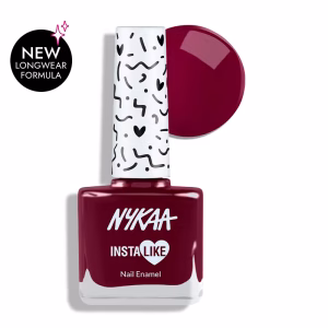 Nykaa InstaLike Long Lasting Nail Enamel - Maroon Fam 366