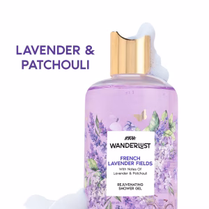Nykaa Wanderlust French Lavender Floral Perfume Body Wash with Lavender And Patchouli for Hydrated Skin 300ml