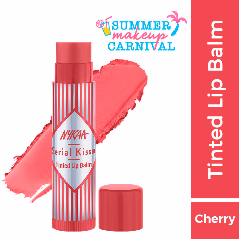 Nykaa Serial Kisser Moisturising Tinted Lip Balm With Shea Butter & Vitamin E - Cherry