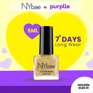 NY Bae Color Rush Nail Paint - Golden Glee 01 (5 ml)