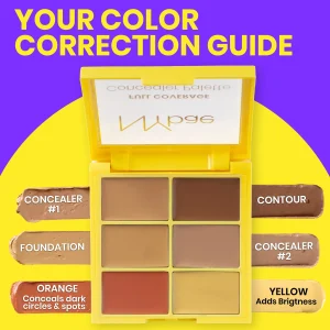 NY Bae Full Coverage Concealer Palette - Medium Maiden 02 (9 gm) | Concealer | Foundation | Contour | Colour Correctors | Glowing Medium Skin | Face Makeup | Creamy Finish