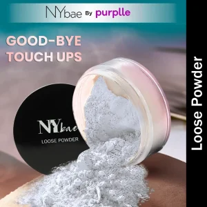 NY Bae Translucent Loose Powder (5.8 gm) | White | Matte Finish | Almond, Jojoba & Sunflower Oils | Makeup Setting Powder | Long Lasting