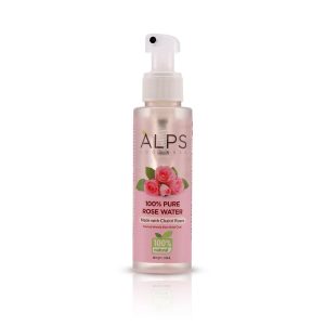 Alps Goodness 100% Pure Natural Rose Water – 100ml | For Skin & Hair Care | Hydrates & Soothes Irritated Skin | Balances pH | Unclogs Pores | Fights Frizz & Dandruff | Enhances Hair Health & Shine
