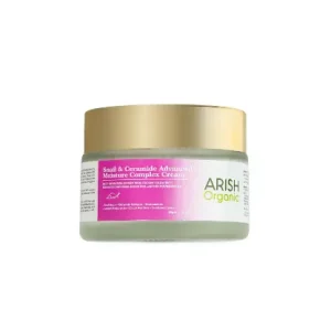 ARISH ORGANIC Snail & Ceramide Advanced Moisture Complex Cream |Hydrating Barrier Repair Moisturiser with Snail Mucin, Ceramides & Hyaluronic Acid | Moisture Cream for Women Dry & Sensitive Skin | 50g