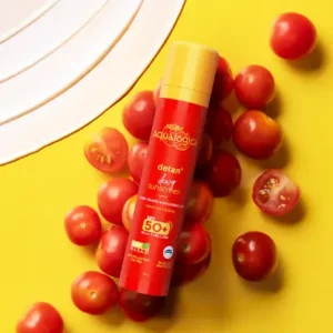 Aqualogica Detan+ Dewy Sunscreen In-Vivo Tested SPF 50+ PA++++ with Cherry Tomato & HA - 50 g