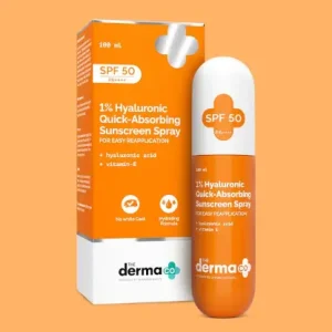 Dermdoc 1% Hyaluronic Quick-Absorbing Sunscreen Spray with Hyaluronic Acid & Vitamin E - 100 ml