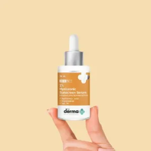 The Derma Co 1% Hyaluronic Acid Sunscreen Serum with SPF 50 & Niacinamide - 30ml