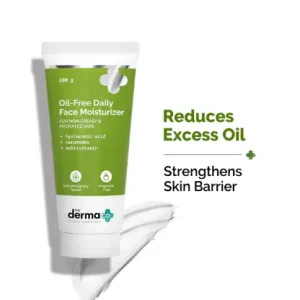 Oil-Free Daily Face Moisturizer With Hyaluronic Acid, Ceramides & Multivitamins for Non-Greasy & Hydrated Skin - 100g