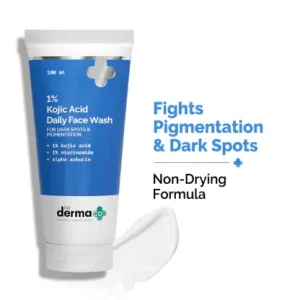The Derma Co 1% Kojic Acid Face Wash with Niacinamide & Alpha Arbutin For Dark Spots & Pigmentation - 100ml
