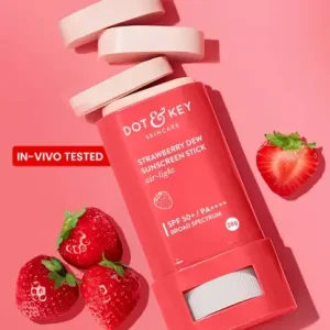 Strawberry Sunscreen Stick, In-Vivo Tested SPF 50+ PA++++ 20g