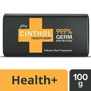 Cinthol Health Intense Deo Fragrance Bath Soap, 99.9% Germ Protection, 100 g Pouch
