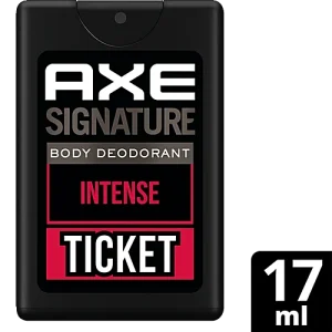 Axe Signature - Ticket, Intense, Long Lasting, No Gas, Pocket Deodorant, Bodyspray, Perfume, For Men, 17 ml