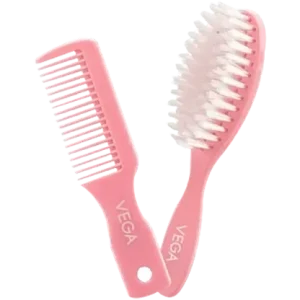 Vega Baby Brush & Comb Set - 9959, Colour May Vary, 2 pcs