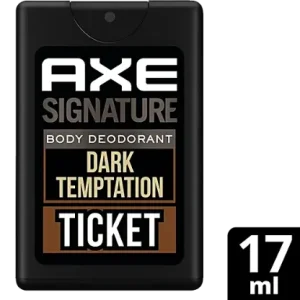 Axe Signature - Ticket Dark Temptation, Long Lasting, No Gas, Pocket Deodorant, Bodyspray, Perfume For Men