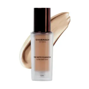 Charmacy Milano Matte Foundation 10 - 30 ml, With SPF 25 Sun Protection, Perfect Canvas for Your Make-Up Buildable Coverage, Instant Hydrating, Light Weight, Suitable for All Skin Types, Seamless Blend, Flawless Finish, No Tube