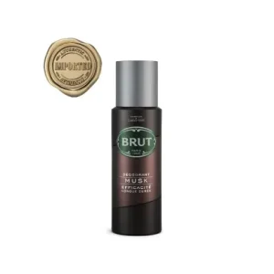 Brut Deodorant Spray for Men, Musk, Authentic, Elegant Musky Fragrance, Long Lasting Deo, for All Skin Types, 200 ml