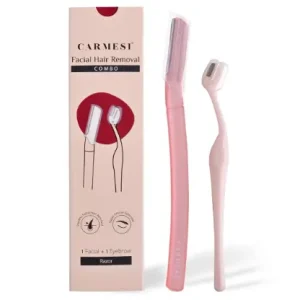 Carmesi Reusable Face Razor for Women Facial Hair- 3 Razors | Instant & Painless Hair Removal | For Eyebrows, Upper Lip, Forehead, Peach Fuzz, Chin and Sideburns | Dermaplaning Tool