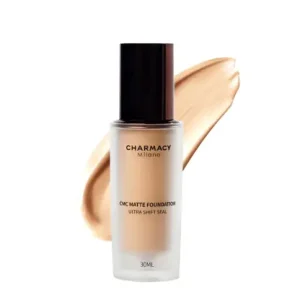 Charmacy Milano Matte Foundation 01 Cream | SPF 25, Buildable Coverage, Hydrating, Seamless Blend, 30ml | Suitable for All Skin Types | Liquid Foundation