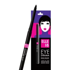 Elle 18 Eye Drama Kajal|| Super Black- Smudge-Proof|| Waterproof|| 0.35 g