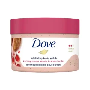 Dove Body Polish Exfoliating Scrub, Moisturizing Shea Butter and Pomegranate Seeds | Nourishes & Conditions