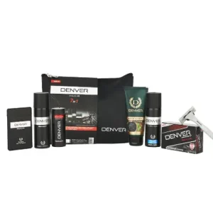 DENVER Black Code Men's Grooming Kit 7 in 1 Combo Grooming Kit | Shaving Kit for Men