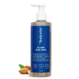 Be Bodywise 2% AHA Body Wash | With 1% Lactic Acid, Glycolic Acid & 4% Glycerin | Exfoliates & Promotes Glowing Skin | Smoothens Rough & Bumpy Skin | Daily Use Shower Gel | 250ml