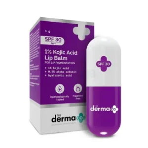 The Derma Co 1% Kojic Acid Lip Balm SPF 30 PA++ for Lip Pigmentation 4G
