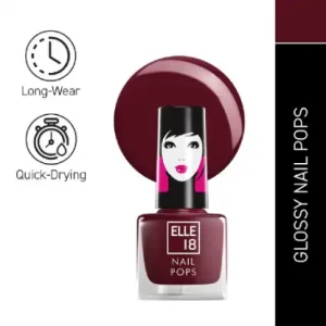 Elle 18 Nail Pops Nail Colour | Chip Resistant | Quick Drying | Glossy Finish | Shade 125