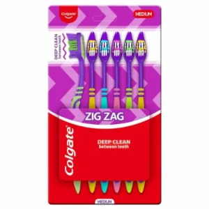Colgate Zig Zag Deep Clean Medium Assorted Toothbrush 6 pcs