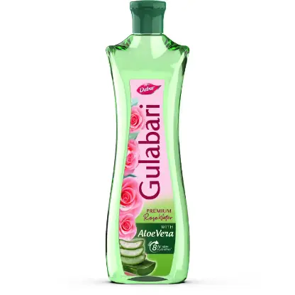 Dabur Gulabari Premium Rose Water with Aloe Vera - 120 ml | Upto 8 HR Skin Hydration | Cleanses, Tones and Moisturises Skin | For All Skin Types