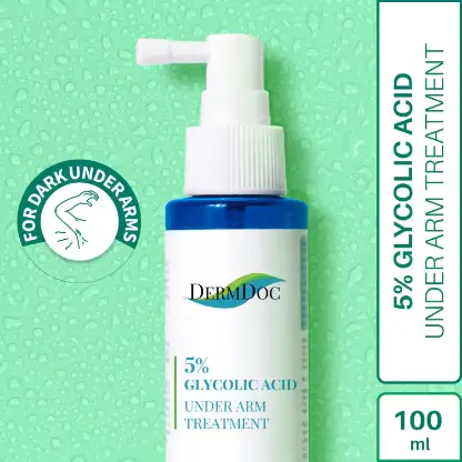 DERMDOC 5% Glycolic Acid Under Arm Treatment (100ml) | dark underarm, lightening spray | body odour, dark elbow, dark neck, spray, glycolic acid