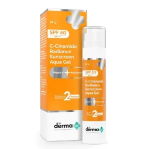The Derma Co C-Cinamide Radiance Sunscreen Aqua Gel with SPF 50 & PA++++ - 50g