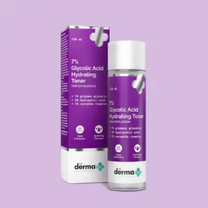 The Derma Co 7% Glycolic Acid Hydrating Toner with Glycolic Acid & Hyaluronic Acid For Gentle Exfoliation - 150 ml