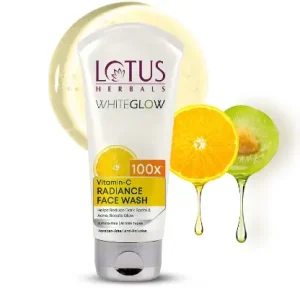 Lotus Herbals Whiteglow Vitamin C Radiance Face Wash Reduce Dark Spots & Dull Skin, All Skin Types (100 g)