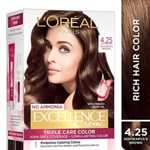 L'Oreal Paris Excellence Creme Hair Color, 72 ml + 100 g 4.25 Aishwarya's Brown