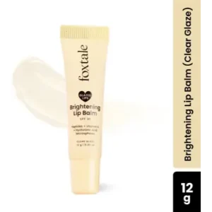 Foxtale Glazed Lips Brightening Lip Balm - Clear Glaze Vanilla Vanilla (Pack of: 1, 12 g)