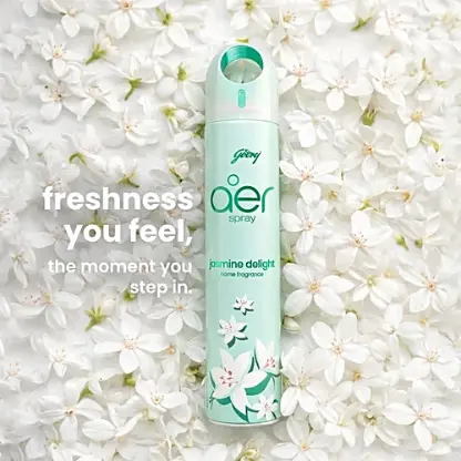 odrej Aer Jasmine Delight Room Freshener Spray For Home & Office, 200 ml
